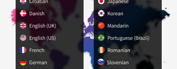 Supported languages