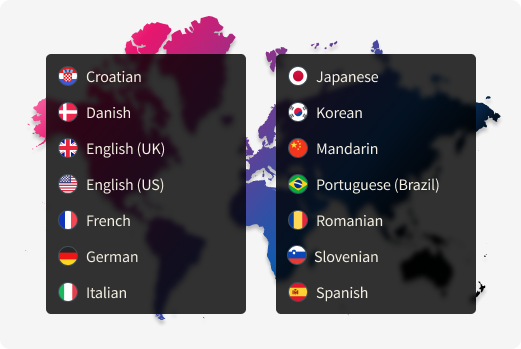 Supported languages