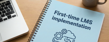 Cover image of a first-time LMS implementation playbook for HR operations teams